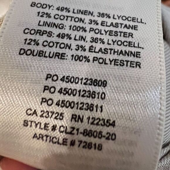 NWT Aritzia Babaton Kofi Dress Tan Linen Blend Button Front Tank Dress - Picture 6 of 11